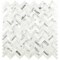 Msi Bytle Bianco Herringbone 12 In. X 12 In. X 6 Mm Textured Multi-Surface Mesh-Mounted Mosaic Tile, 15PK ZOR-MD-0304 - alternate 1